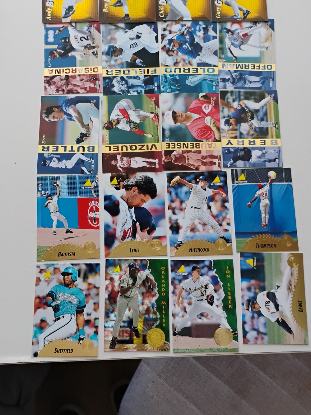 1994 Upper Deck baseball cards, 1993 & 1994 &1995 Pinnacle Select baseball cards